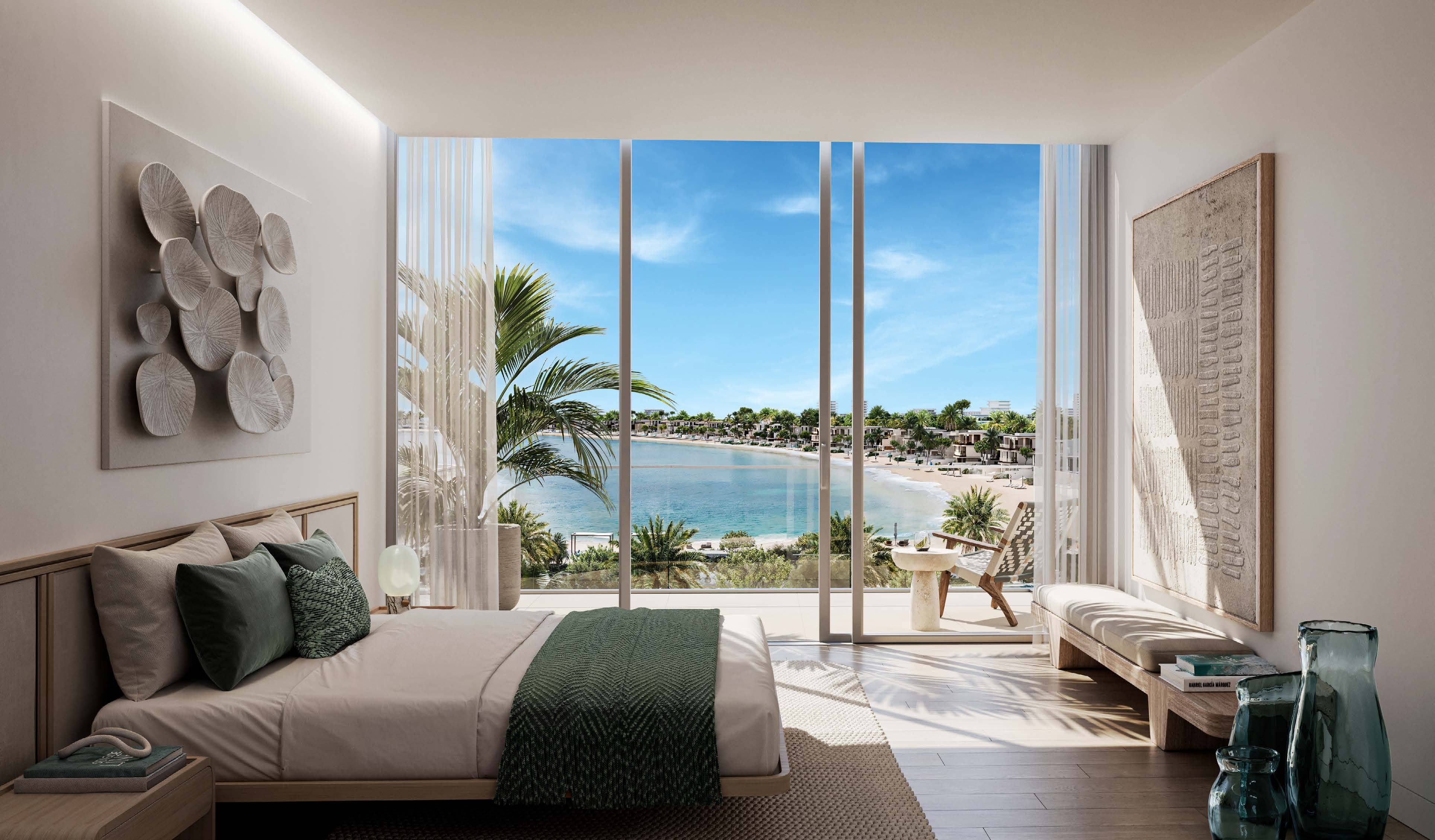 Master bedroom with sea views